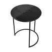 Set of two minimalist style round side tables