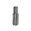Black and white striped vase with tall silhouette