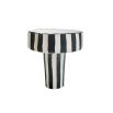 Black and white tall striped bowl