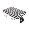 A luxury, monochrome backgammon set by Jonathan Adler with a high-contrast, luxe lacquer and velvet lining