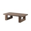 Delightful modern design wooden coffee table with square legs