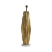 Glamorous golden bronze finish side lamp with white lampshade 