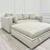 Clearance Lansdowne Sofa & Footstool - Olympia Linen