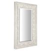 Distressed white, embellished dressing mirror
