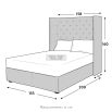Laurent Upholstered Double  Bed
