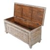Vintage-style wooden carved box