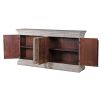 Elegant washed wood carved sideboard