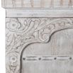 Elegant washed wood carved sideboard