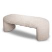 Sand boucle bench with channelled seat