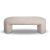 Sand boucle bench with channelled seat