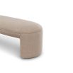 Taupe boucle bench with channelled seat