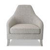 Light grey chair with striking silhouette