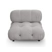 Plush grey cushion-like padded chair