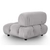 Plush grey cushion-like padded chair