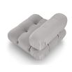 Plush grey cushion-like padded chair