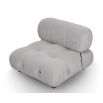 Plush grey cushion-like padded chair