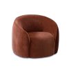Wrap-around shaped chair finished in rust orange