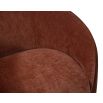 Wrap-around shaped chair finished in rust orange