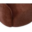 Wrap-around shaped chair finished in rust orange