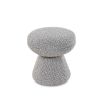 A contemporary stool by Liang & Eimil with a gorgeous grey upholstery