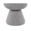 A contemporary stool by Liang & Eimil with a gorgeous grey upholstery