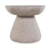 A contemporary stool by Liang & Eimil with a timeless taupe upholstery