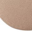 Circular boucle taupe cushion