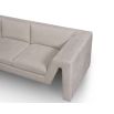 A shapely sofa with a stylish taupe upholstery