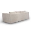 A shapely sofa with a stylish taupe upholstery