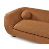 A stylish sofa with two ball scatter cushions and a beautiful boucle upholstery