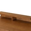 Blocky modern style desk in warm wood brown