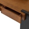 Blocky modern style desk in warm wood brown