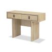 Cubist-style bleached wood dressing table with black contrast accents