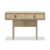Cubist-style bleached wood dressing table with black contrast accents