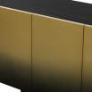 contemporary sideboard with stainless steel door panels finished in brass with a fading gradient