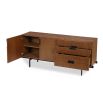 Striking mid-century inspired sideboard with four drawers and two cupboards