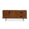 Striking mid-century inspired sideboard with four drawers and two cupboards