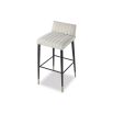 Gorgeous bar stool with fluting details and off-white upholstery