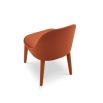 Rust coloured dining chair in recycled velvet 