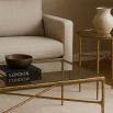 Cobra Coffee Table - Antique Brass