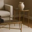 Cobra Side Table - Antique Brass