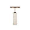 Notto Side Table - White Marble & Antique Bronze - Set of 2