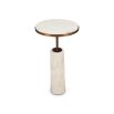 Notto Side Table - White Marble & Antique Bronze - Set of 2