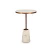 Notto Side Table - White Marble & Antique Bronze - Set of 2