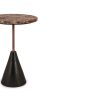 Ethan Side Table - Levante Marble and Antique Bronze - Set of 2