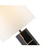 Exeter Table Lamp - Black Leather/Brushed Brass