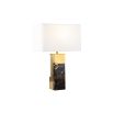 Rakke Table Lamp - White & Black Marble/ Brushed Brass