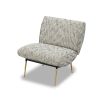 Oda Occasional Chair - Sherpa Grey/Brushed Brass & Black