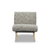 Oda Occasional Chair - Sherpa Grey/Brushed Brass & Black