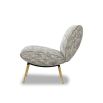 Oda Occasional Chair - Sherpa Grey/Brushed Brass & Black